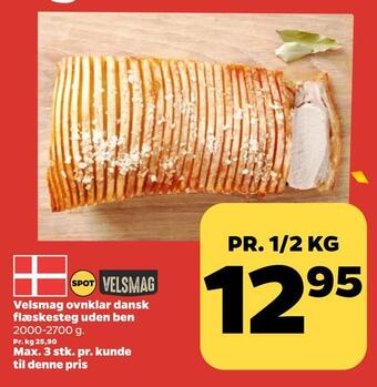 Netto Velsmag ovnklar dansk flæskesteg uden ben tilbud