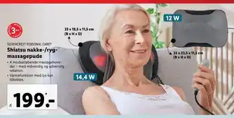 Lidl Shiatsu nakke-/ryg massagepude tilbud