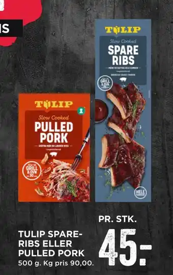 MENY Tulip spare­ribs eller pulled pork tilbud