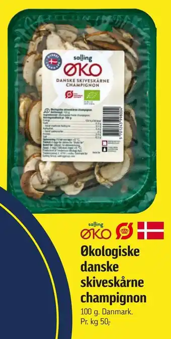 Føtex Økologiske danske skiveskårne champignon tilbud
