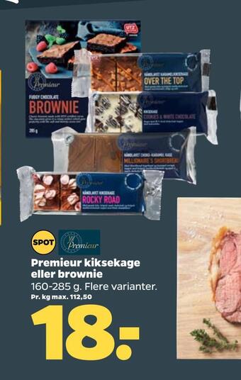 Netto Premieur kiksekage eller brownie tilbud