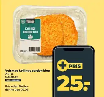 Netto Velsmag kyllinge cordon bleu tilbud
