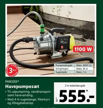 Lidl Havepumpesæt tilbud