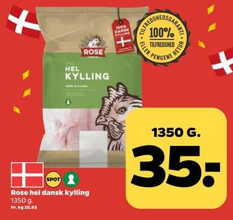Netto Rose hel dansk kylling tilbud