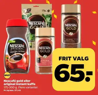 Netto Nescafé gold eller original instant kaffe tilbud