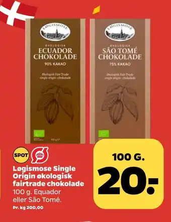 Løgismose single origin økologisk fairtrade chokolade
