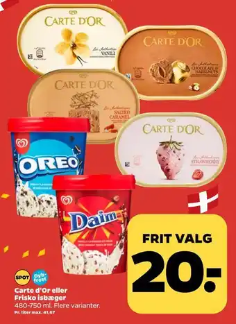 Netto Carte d'or eller frisko isbæger tilbud