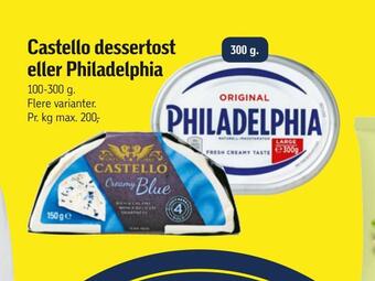 Føtex Castello dessertost eller philadelphia tilbud