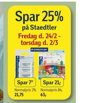 Føtex Spar 25% på staedtler tilbud
