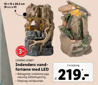 Lidl Indendørs Vand-Fortæne med LED tilbud