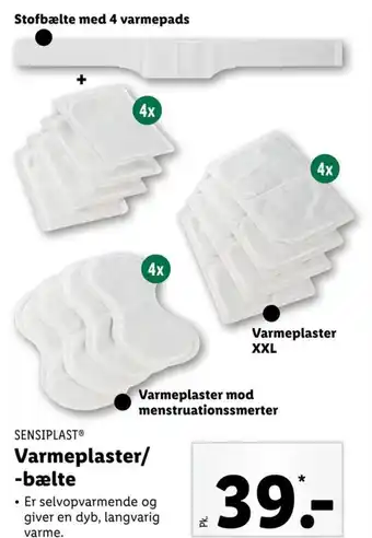Lidl Varmeplaster/ Bælte tilbud