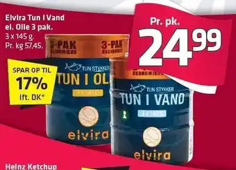 Fleggaard Elvira tun i vand el. olie 3 pk. tilbud