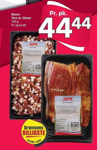 Fleggaard Hoppe bacon tern el. skiver tilbud