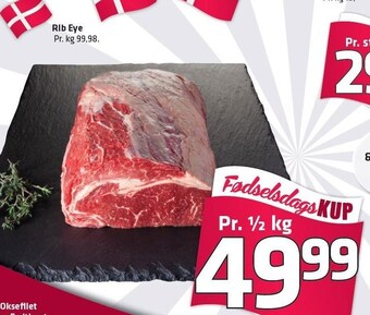 Fleggaard Rib eye pr. 1/2 kg tilbud