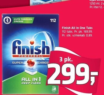Fleggaard Finish all in one tabs 3 pk. tilbud