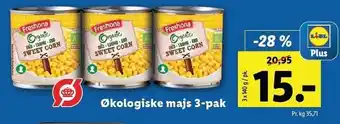 Lidl Freshona økologiske majs 3-pak tilbud