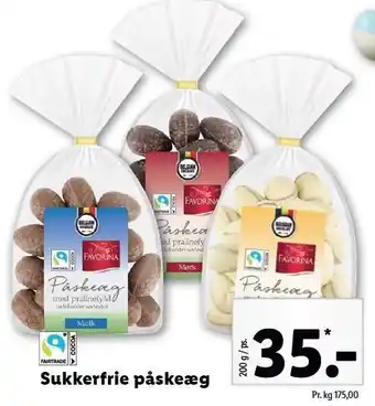 Lidl Favorina sukkerfrie påskeæg tilbud