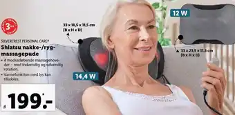 Lidl Silvercrest personal care shiatsu nakke-/ryg-massagepude tilbud