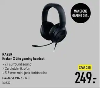 Razer Kraken X Lite Gaming Headset 161537