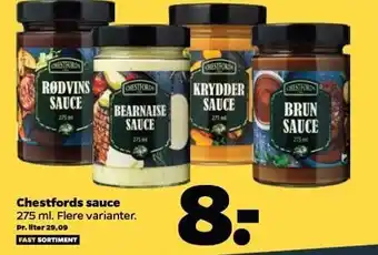 Netto Chestfords sauce tilbud