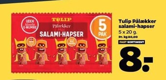Netto Tulip pålækker salami-hapser tilbud