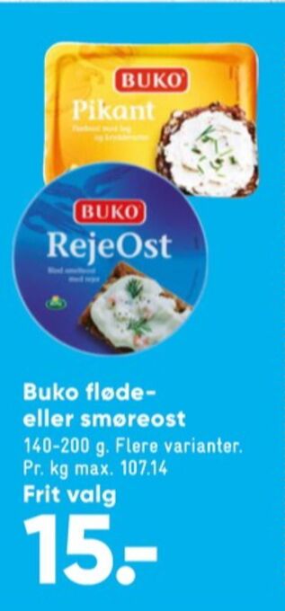 Bilka Buko smelte smøreost rejeost tilbud