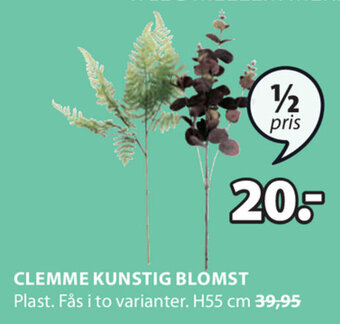 JYSK Clemme Kunstig Blomst H55 cm tilbud