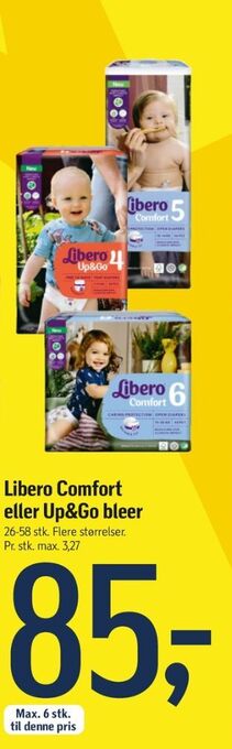 Føtex Comfort bleer str 4 7-11 kg tilbud