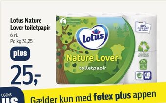 Føtex Nature lover toiletpapir tilbud