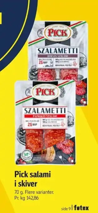 Føtex Pick salami tilbud