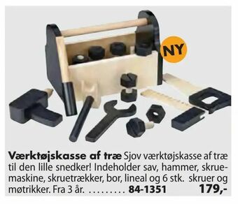 Biltema Værktøjskasse af træ tilbud