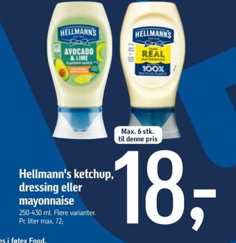 Føtex Hellmanns mayonnaise tilbud