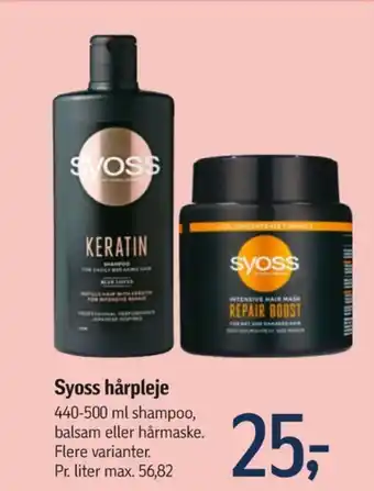 Føtex Syoss hårkur tilbud