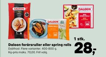 Kvickly Daloon forårsruller tilbud