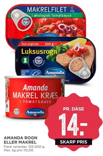 MENY Amanda torskerogn tilbud