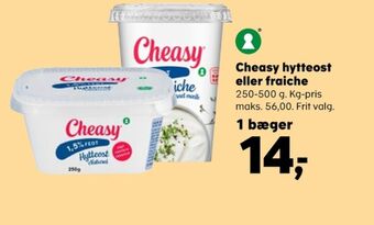 SuperBrugsen Cheasy hytteost naturel 1,5% tilbud