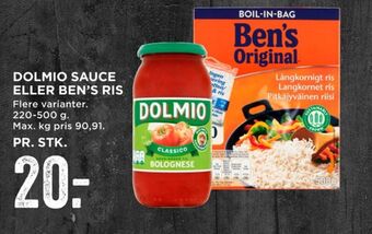 MENY Dolmio sauce flydende tilbud