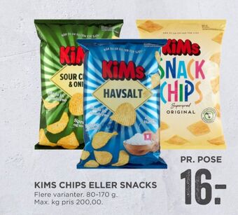 MENY Kims chips tilbud
