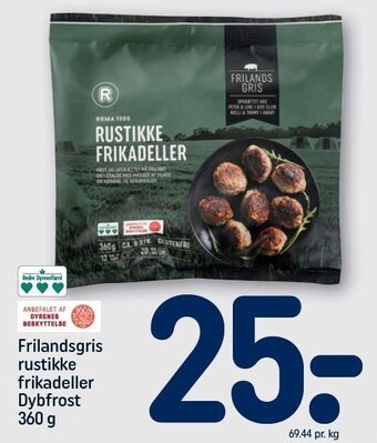 REMA 1000 Frilandsgris rustikke frikadeller tilbud