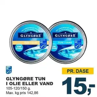 Let-Køb Glyngøre tun i olie eller vand tilbud