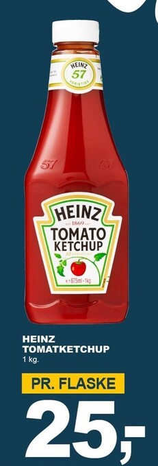 Let-Køb Heinz tomatketchup tilbud