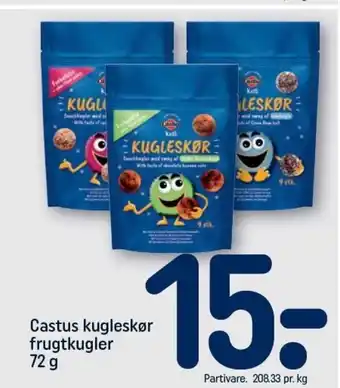 Castus KugleskØr Frugtkugler 72g