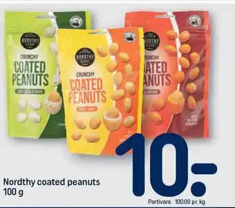 REMA 1000 Nordthy Coated Peanuts 100g tilbud