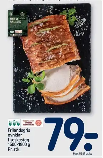 REMA 1000 Frilandsgris Ovnklar Flæskesteg 1500-1800g tilbud