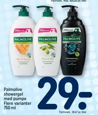 REMA 1000 Palmolive Showergel Med Pumpe tilbud