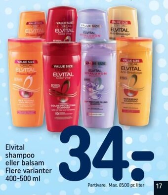 REMA 1000 Elvital Shampoo Eller Balsam tilbud