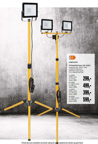 Harald Nyborg Arbejdslampe på stativ tilbud