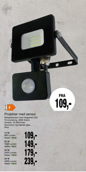 Harald Nyborg Projektør med sensor tilbud