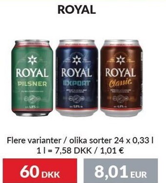 Nielsen's Discount Royal øl tilbud