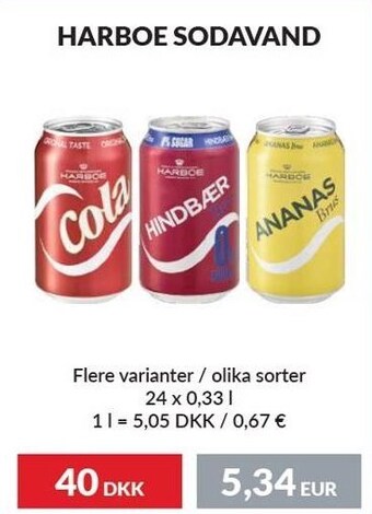 Nielsen's Discount Harboe sodavand tilbud